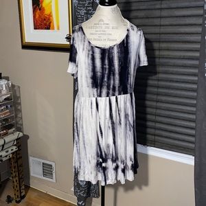 Curvy Sense Tie Dye Dress - 1X